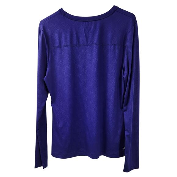 Danskin Now Blue Fitted Long Sleeve Workout Top Womens Size Large L Active - Picture 2 of 3
